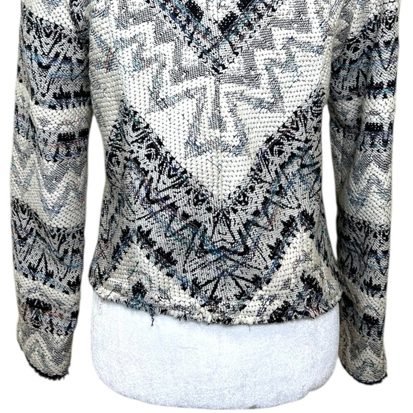 Iro - Women’s ‘Kroe’ Tweed Jacket, Tribal Chevron Print - White Size 36 FR 4 US - Picture 13 of 17